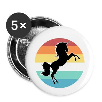 unicorn - Buttons small 1''/25 mm (5-pack) - white - Front