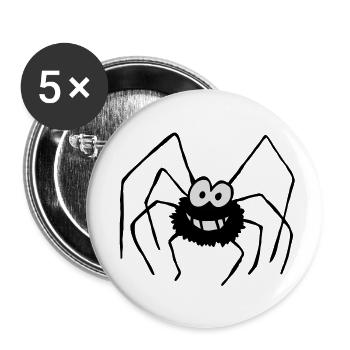 Die Spinne - Buttons klein 25 mm (5er Pack) - Weiß - Vorne
