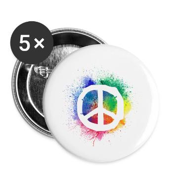 Peace Sign World Peace Peace Symbol Peace - Buttons small 1''/25 mm (5-pack) - white - Front