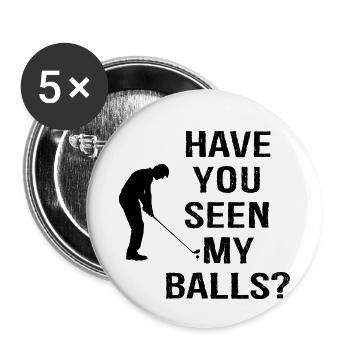 Golfer golfer golfer gift - Buttons small 1''/25 mm (5-pack) - white - Front