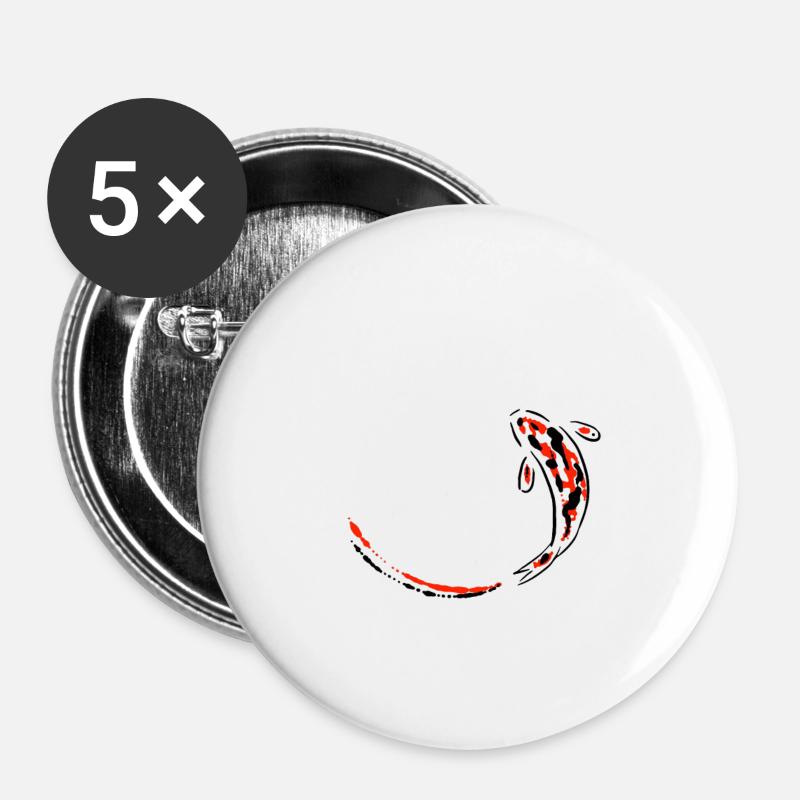 Koi Japan - Buttons small 1''/25 mm (5-pack) - white