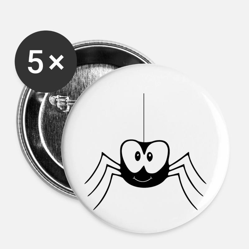 spider - Buttons small 1''/25 mm (5-pack) - white