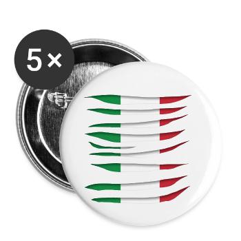Italy Italy Italia flag gift - Buttons small 1''/25 mm (5-pack) - white - Front