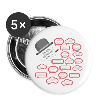 Egon (édition merde tempête) - Lot de 5 petits badges (25 mm) - blanc - Devant