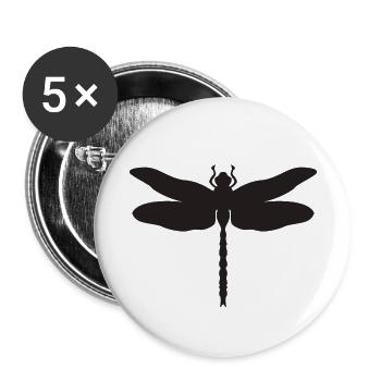dragonfly - Buttons small 1''/25 mm (5-pack) - white - Front