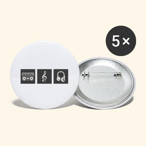 Music is Passion - Buttons klein 25 mm (5er Pack)