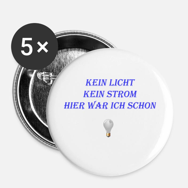 Lustiger Baustellen Spruch - Buttons klein 25 mm (5er Pack) - Weiß