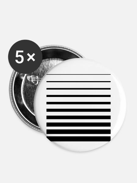 Linien Gradient Grafik - Buttons klein 25 mm (5er Pack) - Weiß