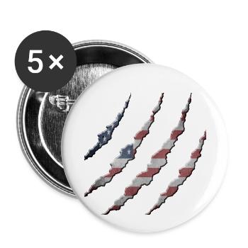 Amerika - Buttons klein 25 mm (5er Pack) - Weiß - Vorne