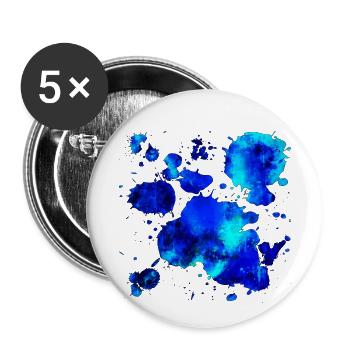 gxp psychedelische Farbe Verlaufsmuster WF blau - Buttons klein 25 mm (5er Pack) - Weiß - Vorne