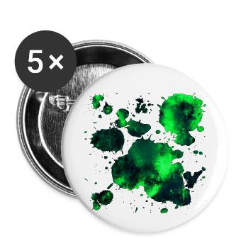 gxp psychedelische Farbe Verlaufsmuster WF gruen - Buttons klein 25 mm (5er Pack) - Weiß - Vorne