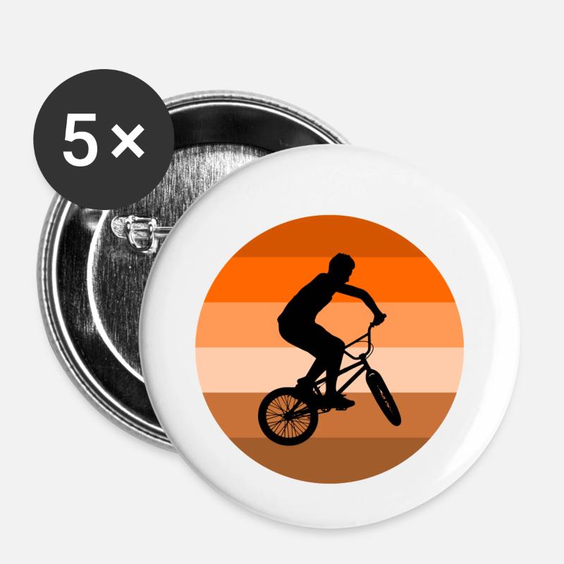 BMX - Buttons small 1''/25 mm (5-pack) - white