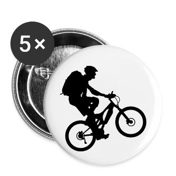 Bike - Buttons klein 25 mm (5er Pack) - Weiß - Vorne