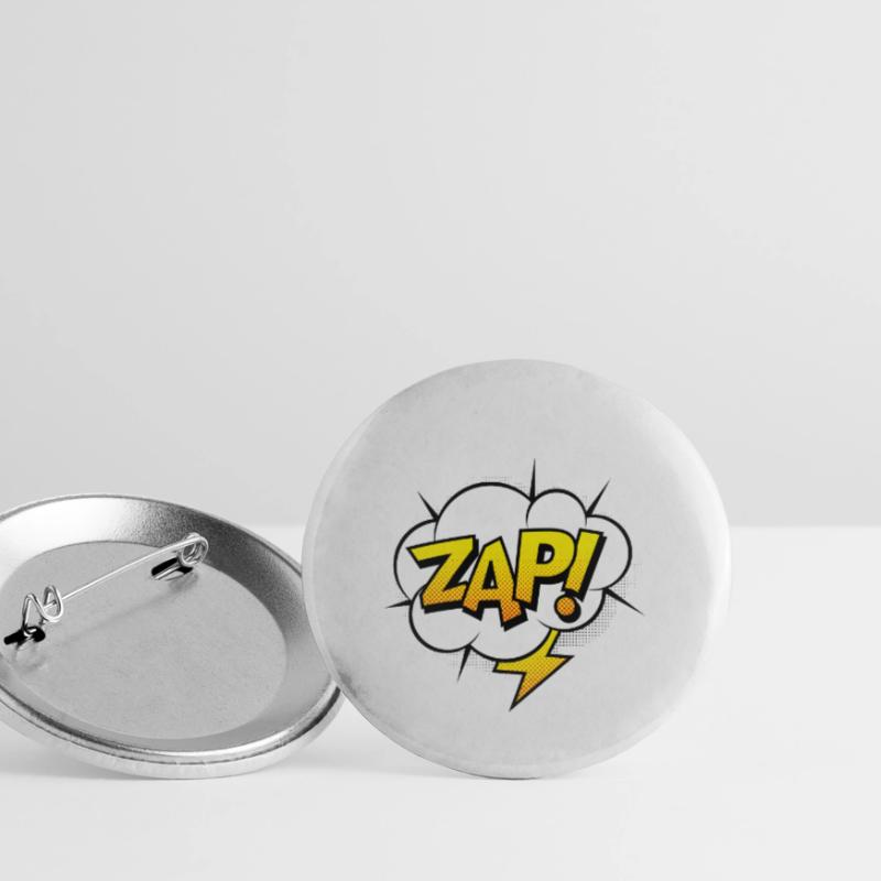 Comic Comicstyle Comic-Strips Superheld Blitz Buttons klein 25 mm (5er Pack)