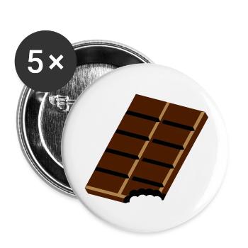 A chocolate bar - Buttons small 1''/25 mm (5-pack) - white - Front