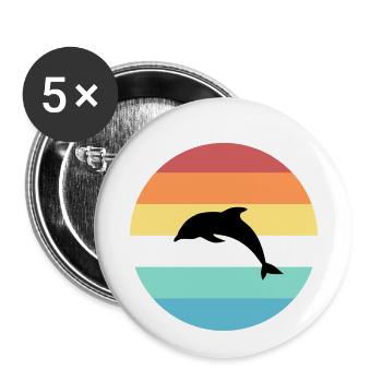 dolphin - Buttons small 1''/25 mm (5-pack) - white - Front