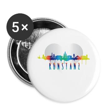 Horizon de Constance - Lot de 5 petits badges (25 mm) - blanc - Devant