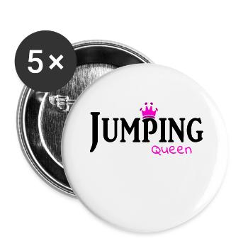 jumping trampolin girl jumpen jump tramp Geschenk - Buttons klein 25 mm (5er Pack) - Weiß - Vorne