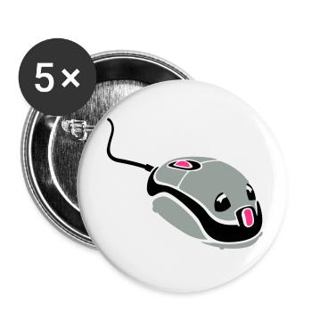 Computer - Buttons klein 25 mm (5er Pack) - Weiß - Vorne