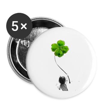 Klee Geschenkidee - Buttons klein 25 mm (5er Pack) - Weiß - Vorne