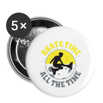 Inliner Rolschuhe Rollesblades Rétro Disco - Lot de 5 petits badges (25 mm) - blanc - Devant