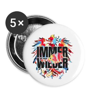 Immer Wieder Österreich Buntes Adler Design - Buttons klein 25 mm (5er Pack) - Weiß - Vorne