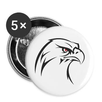 Adler shirt Geschenk Geschenidee - Buttons klein 25 mm (5er Pack) - Weiß - Vorne
