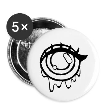 Blood in my eye. - Buttons klein 25 mm (5er Pack) - Weiß - Vorne