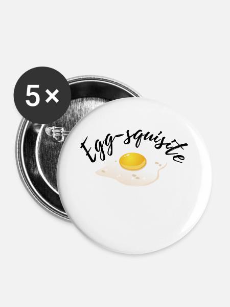 Egg-squisite - Buttons klein 25 mm (5er Pack) - Weiß