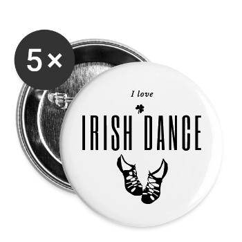 irish love 2 - Buttons small 1''/25 mm (5-pack) - white - Front