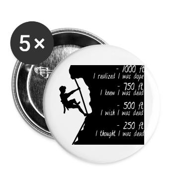 Klettern - Bergsteiger - Geschenkidee - Buttons klein 25 mm (5er Pack) - Weiß - Vorne