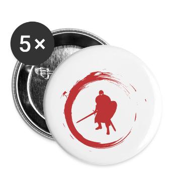 Knight - Buttons small 1''/25 mm (5-pack) - white - Front