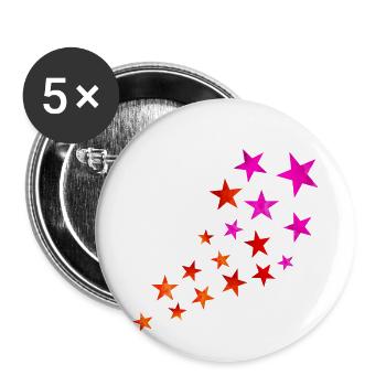 Sternschnuppe - Buttons klein 25 mm (5er Pack) - Weiß - Vorne