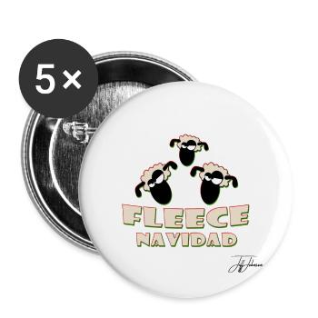 Christmas Christmas Christmas Christmas X-Mas - Buttons small 1''/25 mm (5-pack) - white - Front