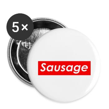 Sausage - Buttons small 1''/25 mm (5-pack) - white - Front