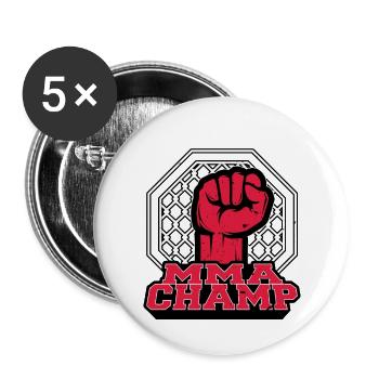 Mixed Martial Arts Champion - Buttons small 1''/25 mm (5-pack) - white - Front