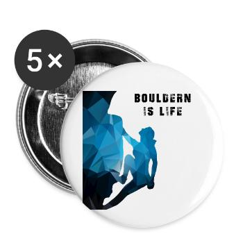 Climbing climber bouldering - Buttons small 1''/25 mm (5-pack) - white - Front