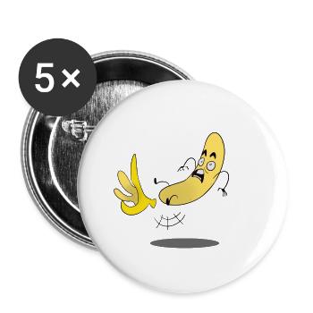 Banana / banana - slipped - Buttons small 1''/25 mm (5-pack) - white - Front