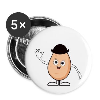 Kartoffel Körper Die Kartoffel mit hut - Buttons klein 25 mm (5er Pack) - Weiß - Vorne