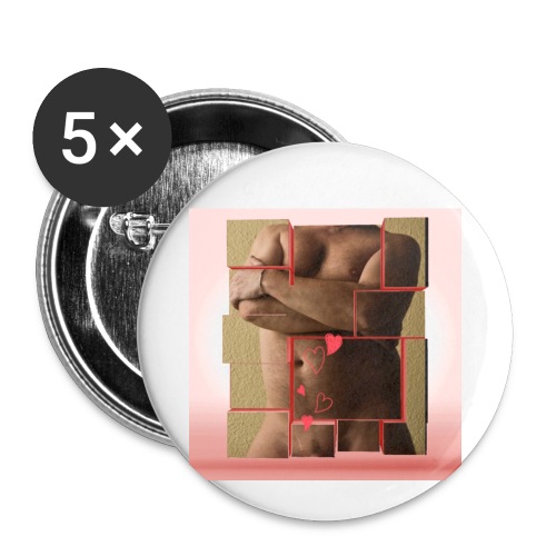 3D Boy - Buttons klein 25 mm (5er Pack)