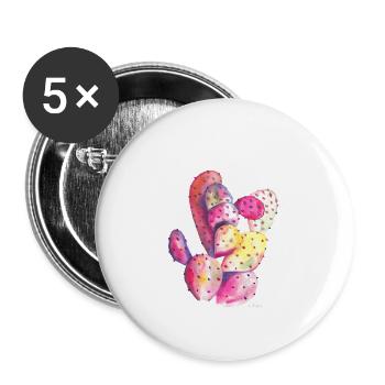 Kaktus - Buttons klein 25 mm (5er Pack) - Weiß - Vorne