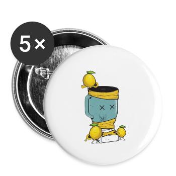 The lemons take revenge on the blender - Buttons small 1''/25 mm (5-pack) - white - Front