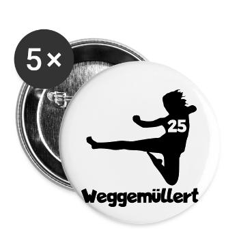 Thomas Müller - Lot de 5 petits badges (25 mm) - blanc - Devant