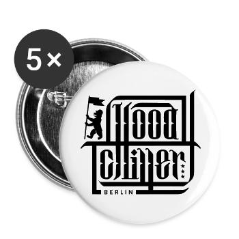 Calli - Hood Chiller Berlin - Buttons klein 25 mm (5er Pack) - Weiß - Vorne