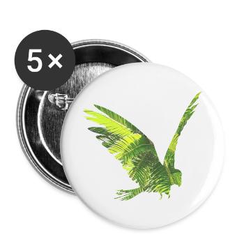 Parrot rainforest - Buttons small 1''/25 mm (5-pack) - white - Front