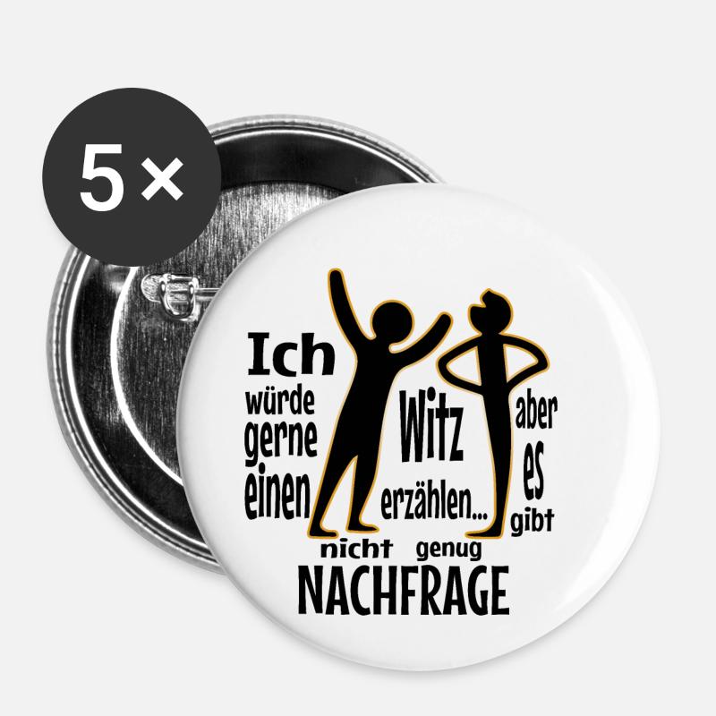 Business - Buttons small 1''/25 mm (5-pack) - white