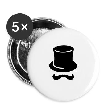 Wizard Cylinder - Buttons small 1''/25 mm (5-pack) - white - Front