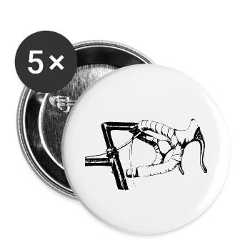 Vélo Biker WM guidon de guidon cadeau guidon - Lot de 5 petits badges (25 mm) - blanc - Devant