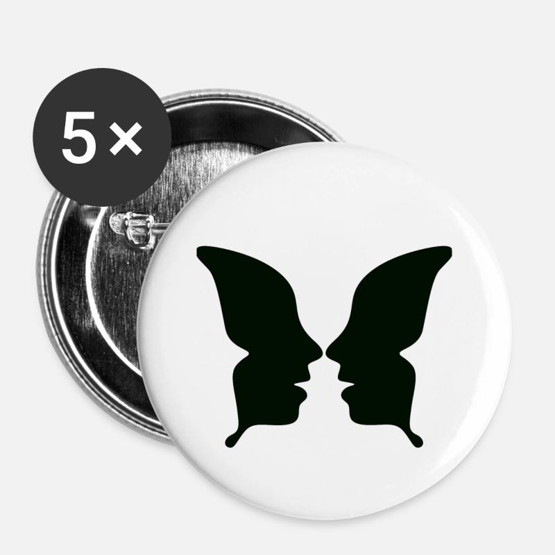 illusion - Buttons small 1''/25 mm (5-pack) - white