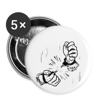 liberté - Lot de 5 petits badges (25 mm) - blanc - Devant